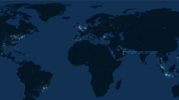 Из твитов создали ночную карту земли