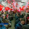 На День святого Валентина в Харькове пустили трамвай для влюбленных