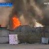 В Запорожье сгорел склад с картоном и пластиком