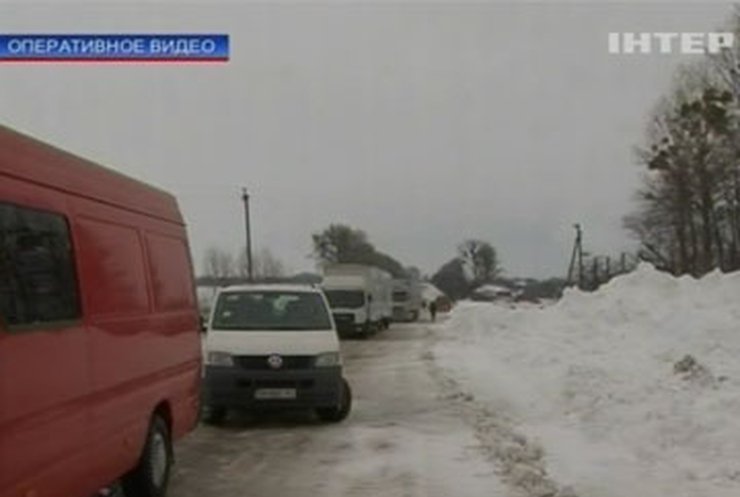 На западе Украины снова пробки