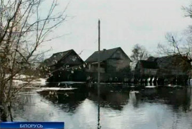 Из-за разлива Припяти в Беларуси подтопило село Снядзин