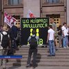 Заседание Киевсовета: Символические часы и снятая с петель дверь