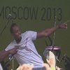 Усейн Болт пел и танцевал в Москве