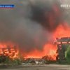 В Херсоне горел склад стройматериалов