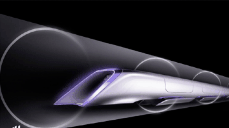 В США представили модель сверхбыстрого "гиперпоезда"