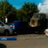 В Харькове грузовик из-за отказа тормозов смял пять автомобилей