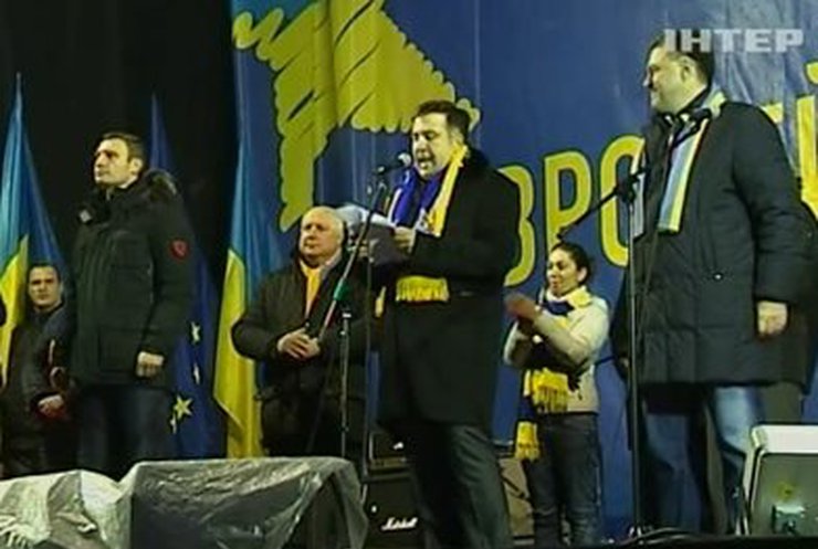 Филат и Саакашвили приехали в Киев выразить солидарность с Майданом