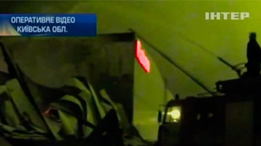 На Киевщине горели склады с продовольственными товарами