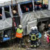 В Германии перевернулся автобус со школьниками