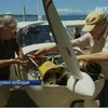 Легкомоторный самолет сел на пляже в Новой Зеландии