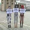 Защитники животных провели "голую" акцию у Бранденбургских ворот