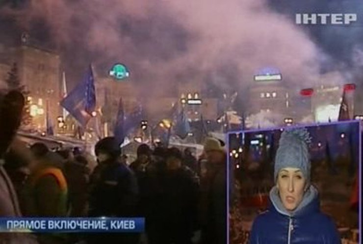 Активистов на Майдане прибывает, несмотря на мороз