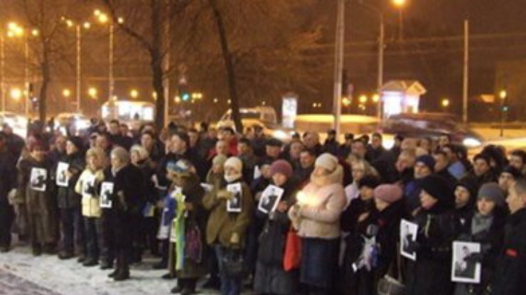 В Запорожье прошел митинг против Евромайдана и в поддержку власти
