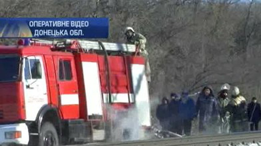 На Донетчине горел поезд с газовыми цистернами