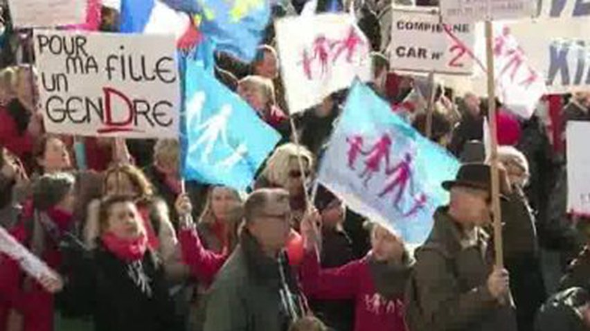 Французы протестовали против легализации гей-браков