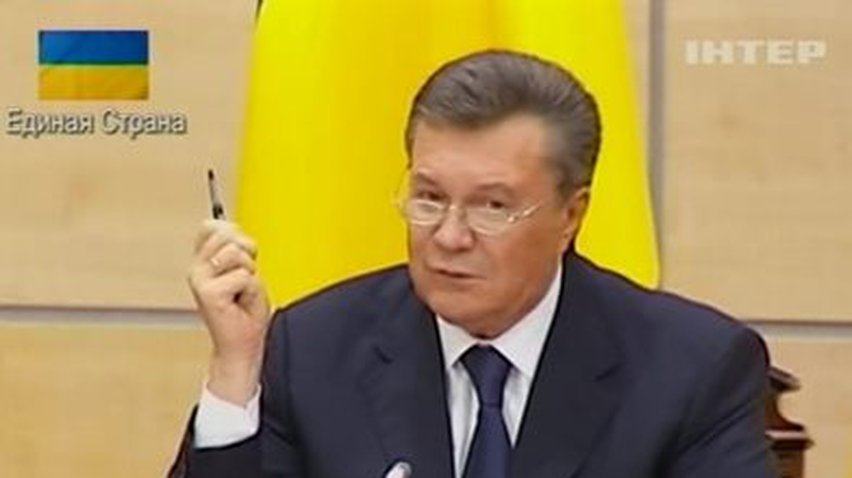 В пятницу Янукович дал пресс-конференцию в Ростове на Дону