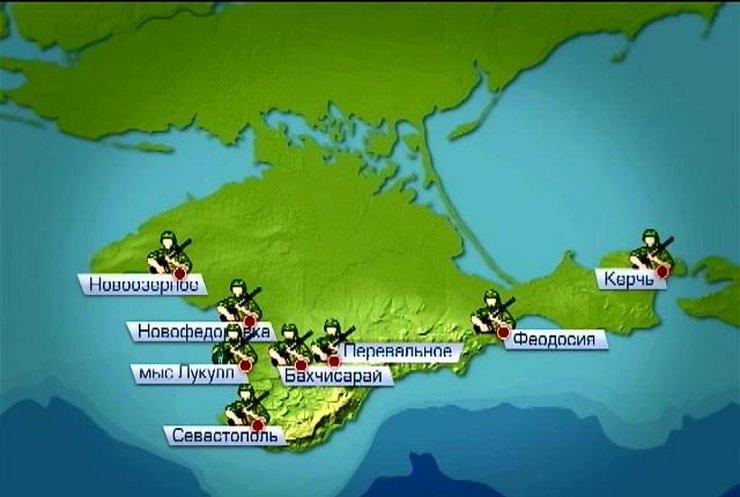 Карта захватов Крыма