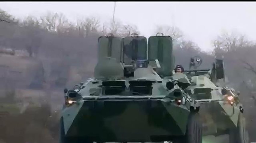 В Крыму зафиксировано передвижение колон российских военных