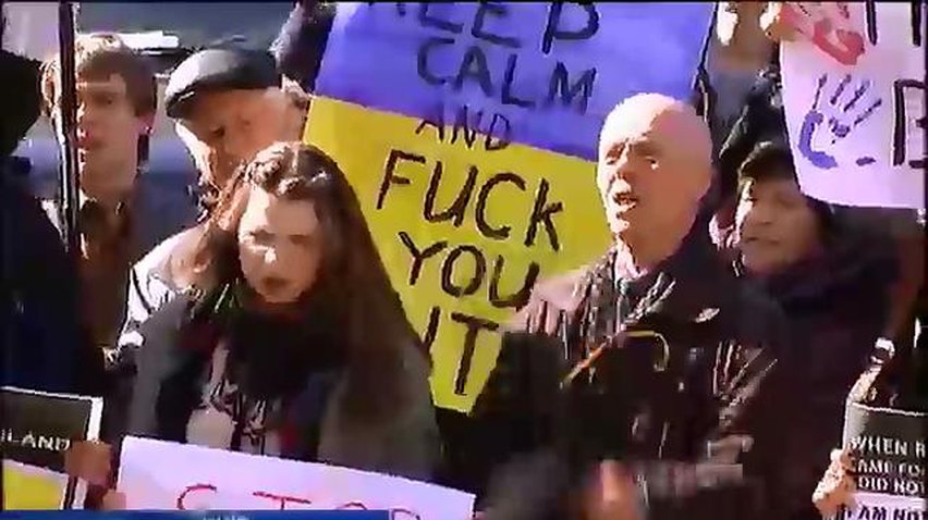 В Киеве митинговали под представительством ЕС в Украине