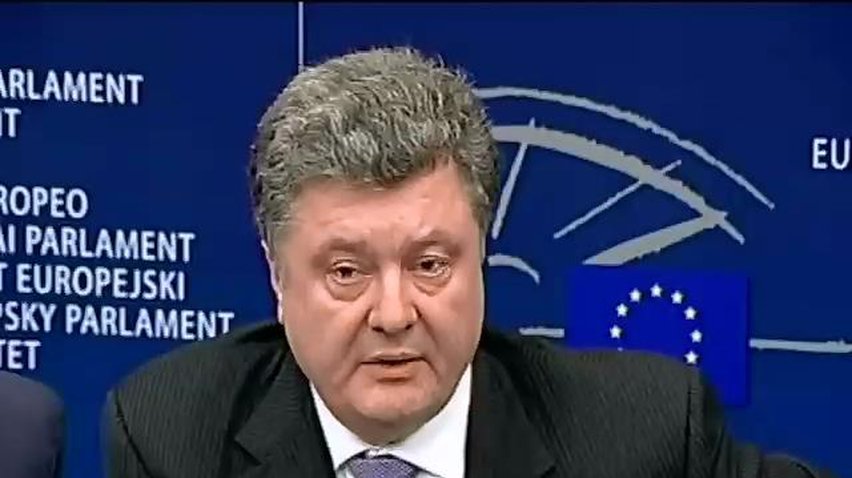 Порошенко выступил с докладом в Европарламенте