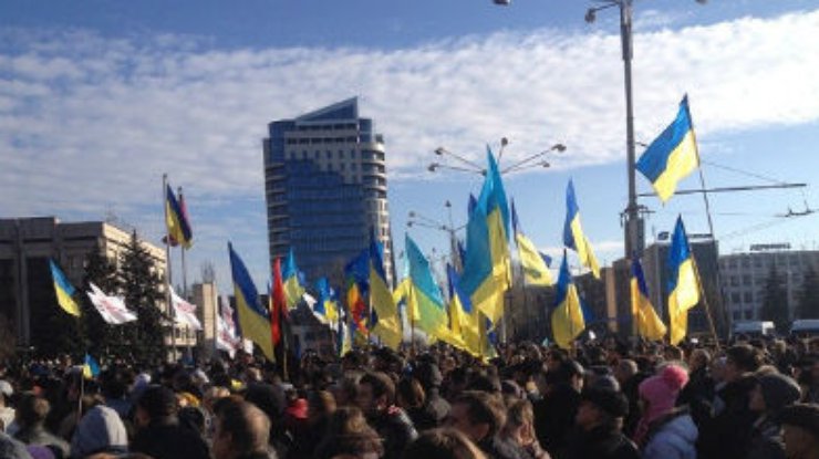 В городах Украины прошли митинги против агрессии России