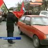 В Днепропетровске прошел немногочисленный пророссийский митинг