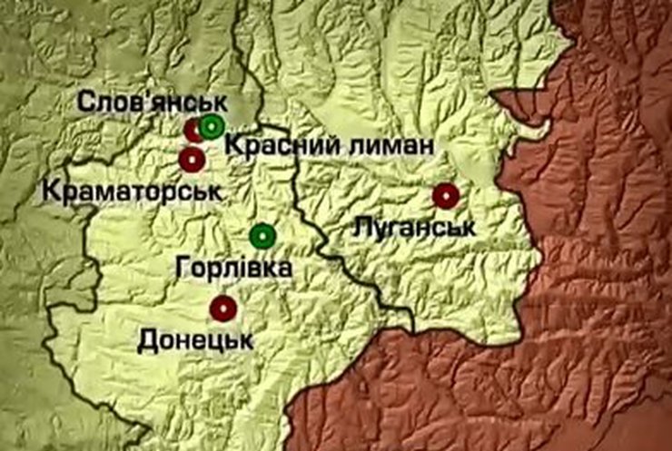 Под контролем сепаратистов находятся здание СБУ в Луганске, ОГА и несколько отделов милиции в Донецкой области