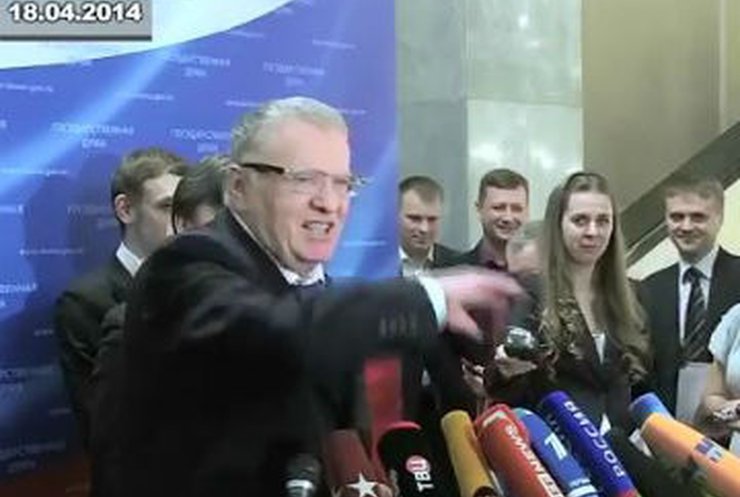 Жириновский обозвал журналистку фурией за вопрос об Украине (видео)