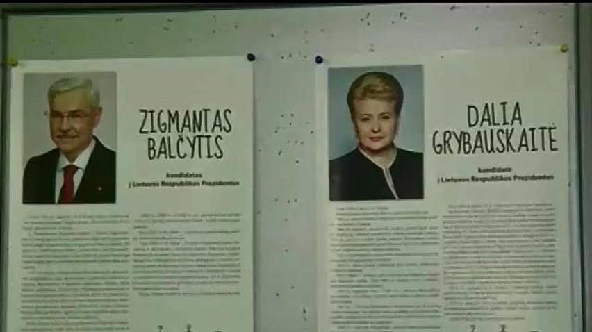 Грибаускайте лидирует на выборах президента Литвы
