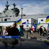 Украинцы протестовали против продажи России "Мистралей" (видео)