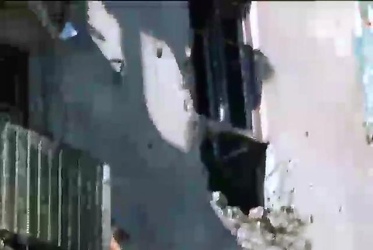 Горисполком в Краматорске обстреляли из минометов (видео)