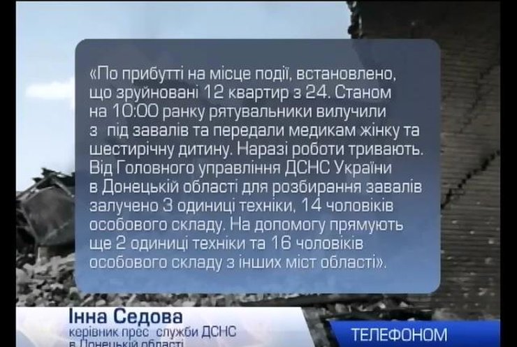 Терористи завдали повітряного  удару по Сніжному на Донеччині
