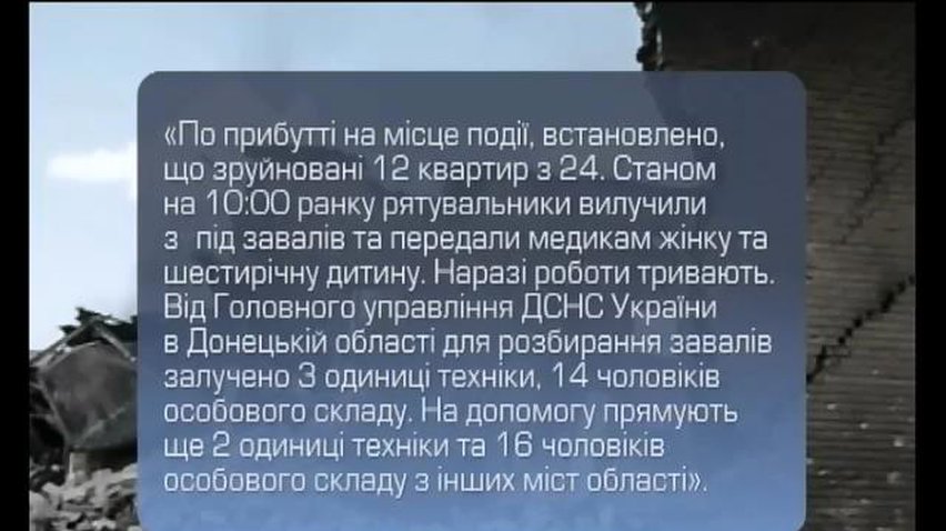 Терористи завдали повітряного  удару по Сніжному на Донеччині