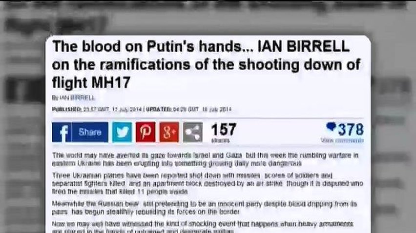 "Кров на руках Путіна": світові ЗМІ коментують трагедію Боїнга-777