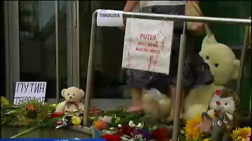 Украинцы массово скорбят по погибшим в сбитом Боинге (видео)