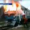 На Сумщині спалахнув приміський потяг