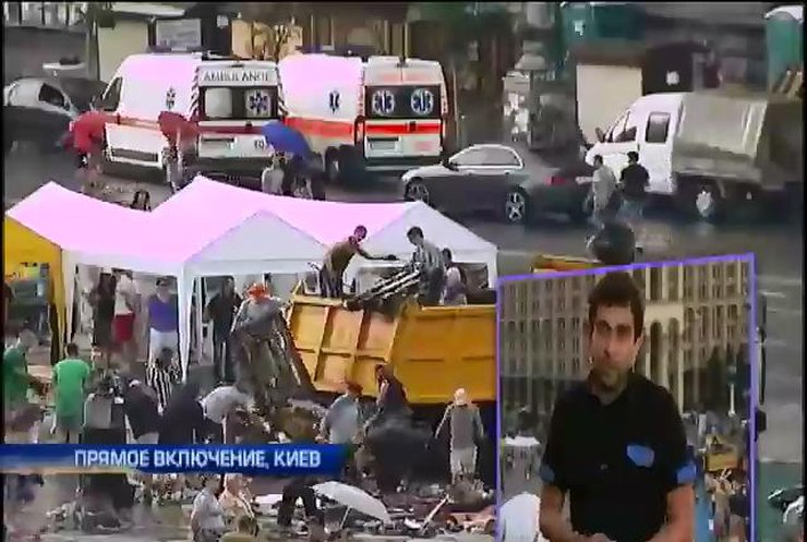 Киевляне призывают продолжить уборку Майдана в воскресенье