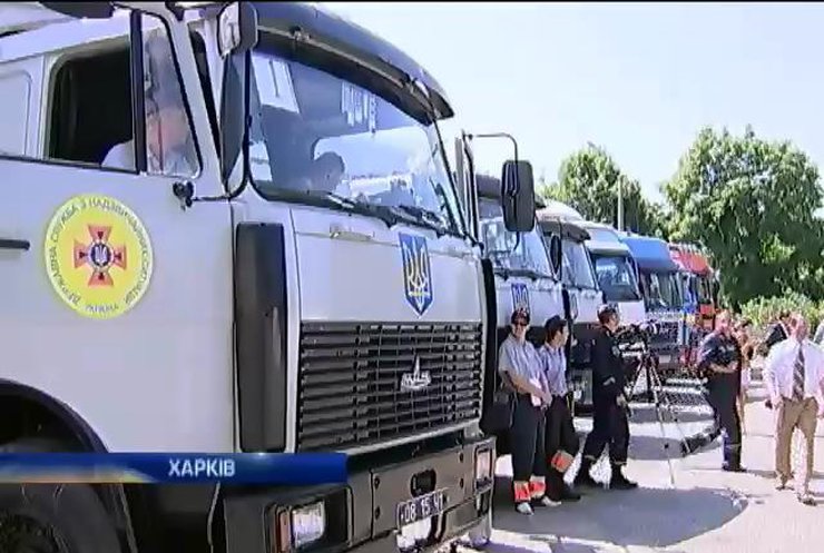 26 вантажівок із гуманітарним вантажем від харків'ян прибули до Луганська