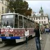 Львівські трамваї проїхалися парадом на честь Дня незалежності