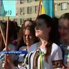 У центрі Івано-Франківська школярі провели флешмоб до річниці УПА