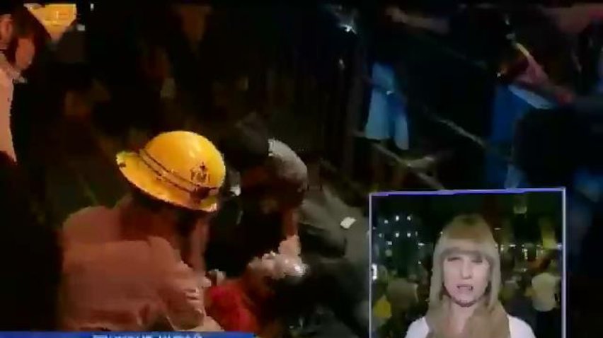 В Гонконге на Майдане поймали "титушку" с коктейлем Молотова (видео)
