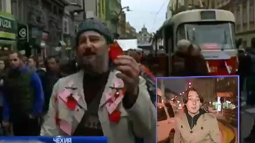 Чехи призвали бросить Милоша Земана в мусорник (видео)
