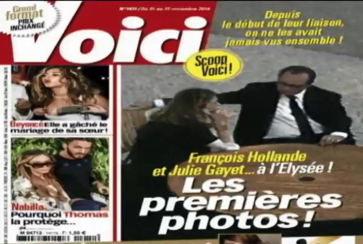 Франция обсуждает отношения Олланда и актирисы Жюли Гайе(видео)
