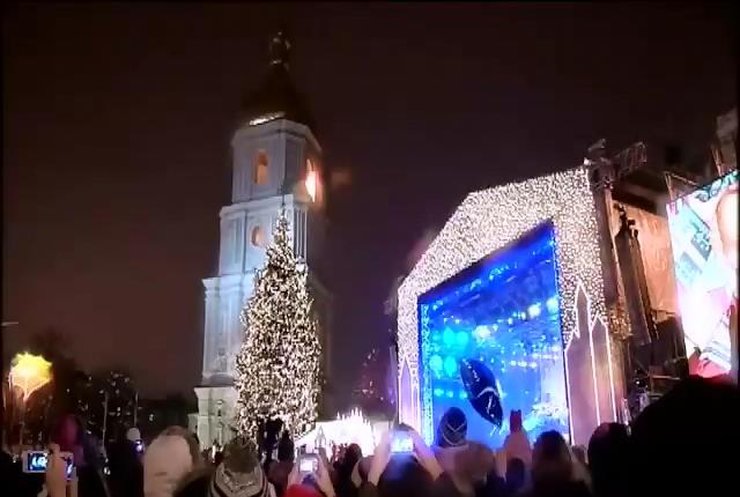 Главная елка страны переместилась с Майдана под Софию (видео)