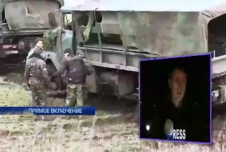 В Луганской области террористы подорвали грузовик с военными