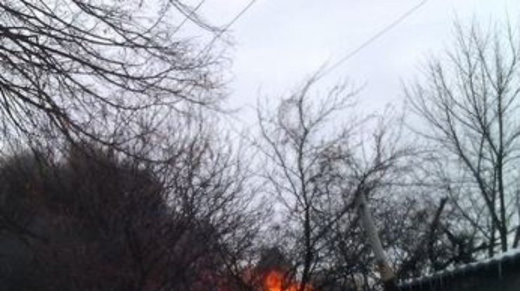 В дымоход жилого дома в Дебальцево залетел снаряд (фото)