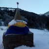Россиянин установил украинский флаг на самой высокой горе Крыма (видео)