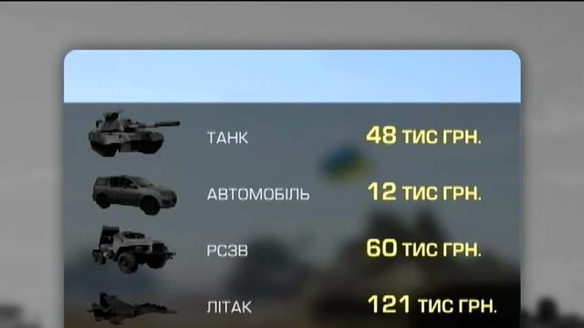За знищення танку боєць отримає 48 тис гривень