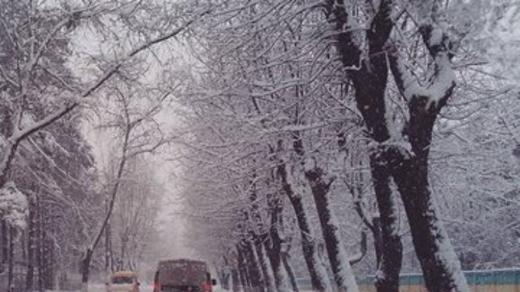 В Киеве из-за снегопада пробки достигли 10 баллов