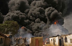 Сожжено множество домов